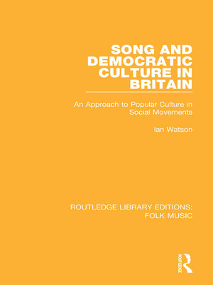 cover image of Song and Democratic Culture in Britain